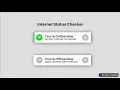 Internet Connection Checker Internet Network Status JavaScript Projects For Beginners