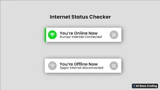 Internet Connection Checker Internet Network Status JavaScript Projects For Beginners