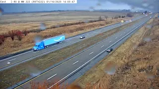 16 Jan 2023 Williamsburg Tornado DOT webcam on I-80 MM222