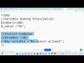 PHP variable programs Learn with examples