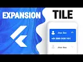 Flutter ExpansionTile Widget - Expand Tile
