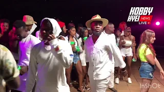 bts blakk cedi and others at kelvynboy s yawa no dey video shoot ft m nifest