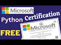 Microsoft Free Python Certification Course With Project Free Full Python Course