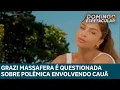 Grazi Massafera e questionada sobre polemica envolvendo Caua Reymond