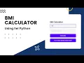 How To Create A GUI Based BMI Calculator Using Eel Python Desktop App Eel Python