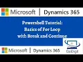 Powershell Tutorial Basics of For Loop with Break and Continue