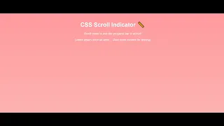 CSS Scroll Indicator with HTML CSS and JavaScript Step-by-Step Guide