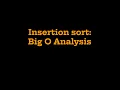 12 Insertion sort Big O - Simple Examples