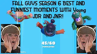 FALL GUYS SEASON 6 BEST AND FUNNIEST MOMENTS WITH Young JDR AND JNR!