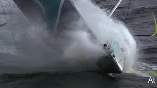 Capsizes and Damage to 5 boats on Day 1 Transat Jacques Vabre in the Bay of Biscay.