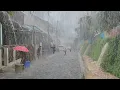 Download Lagu Super Heavy Rain doesn't stop and floods my village, for insomnia, sleep with the sound of rain