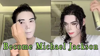 Step by step, how did I become Michael Jackson? !   #Moonwalk #MJ  #Jacko #makeup #化妆