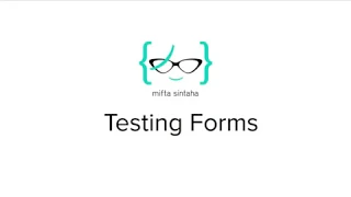 ReactJS for Beginners - 12 Testing Forms