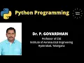 lecture - 15 Python Logical Operators Ternary Operator Programs K Dr P Govardhan