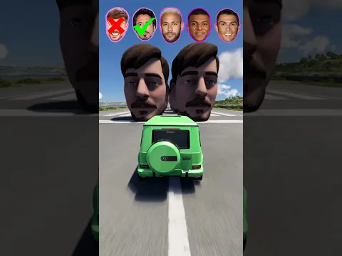 CR7 vs Mr beast vS Tony stark VS Giant Head #beamngdrive