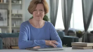 Yes Positive Old Senior Woman Accepting Offer by Shaking Head at Work Stock Footage - hive