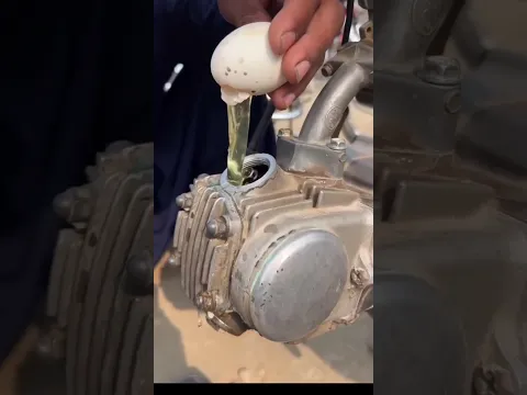 Egg in bike engine #shorts