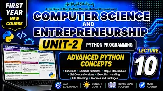 Advanced Python Concepts First year computer science Chapter 2 Lecture 10