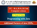 BRAOU UG Computer Science 3rd Year 5th Semester Additional Features of Java OOPs