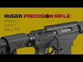 Ruger Precision Rifle Safety Bulletin