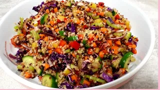 BEST QUINOA SALAD RECIPE EVER!  (Colourful mint + turmeric salad). 
