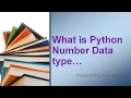 What is Number Data type in Python Python Number Data type Number Data type in Python