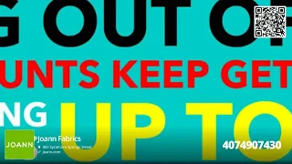 Joann Fabrics store closing ad