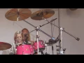 Harper Grohl drumming for her dad