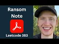 Ransom Note - Leetcode 383