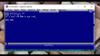 HCF and LCM Modular Programming using Qbasic