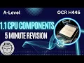 A-Level Computer Science - CPU Components in 5 minutes