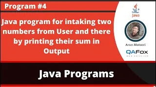 Java Program for intaking two numbers using Scanner and printing their sum