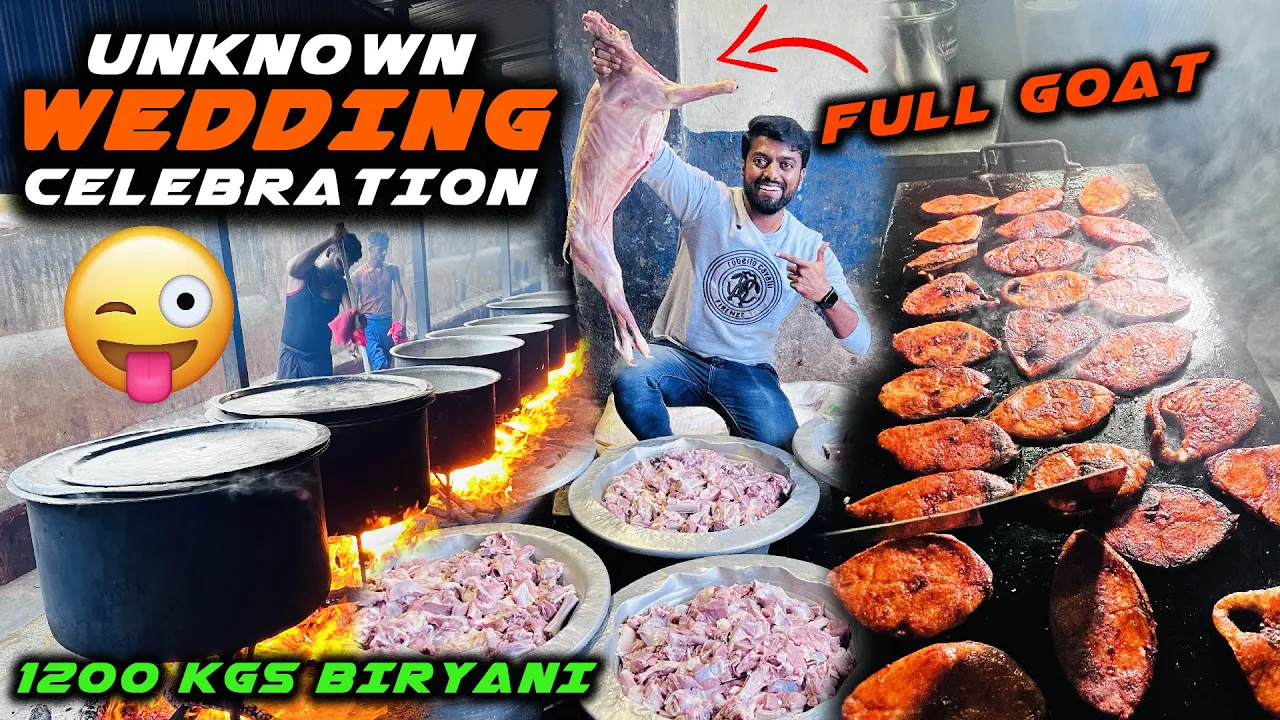 Stranger Wedding Celebration 😝 1200 kgs பாய் பிரியாணி ❤️ Full Goat Biryani 🐐 DAN JR VLOGS