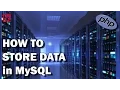 PHP EXERCISES How to store data in MySQL database
