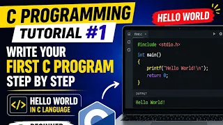 C Programming Tutorial Write Your First C Program Step by Step Beginner Course
