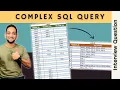 REAL SQL Interview Question Complex SQL Interview Query and Solution