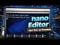 Linux nano Editor Edit Text in Terminal with Git Bash