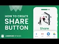 How to Create SHARE Button in your App Android Studio Tutorial