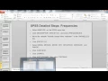 SPSS Frequencies and Crosstabulations
