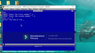 Sum of any two numbers Qbasic program