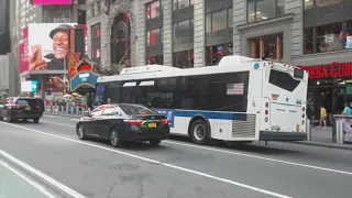 MTA NYC Bus Bryant Park Times Square M1 M2 M3 M4 M5 M7 M20 M42 M55 M104 Q32 Express