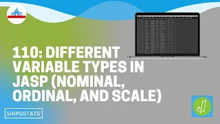 110 Different variable types in JASP nominal ordinal and scale