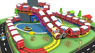 Toddlers Train Cartoons - Toy Factory Trains - Choo Choo Train Compilation