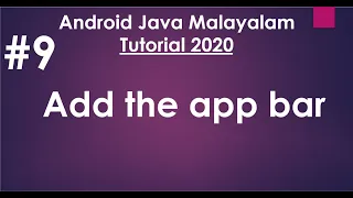 Android Java Malayalam Tutorial 2020 - 09