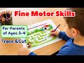 Toddler motor skills activities Fun Learning with Desi Tracing and Cutting for Kids