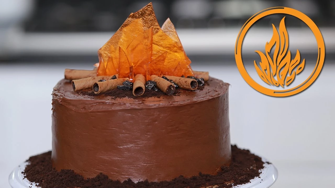 DIVERGENT DAUNTLESS CAKE - NERDY NUMMIES