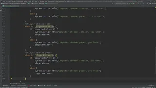 Intro to Java Chapter 05 Exercise 34 - Game Scissor Rock Paper