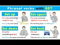 Phrasal Verbs in English grammar with SET Set out Set up Set back Set down