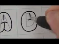 How to write Bubble font alphabet