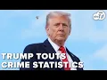 LIVE Trump touts new violent crime statistics during visit to New York police academy
